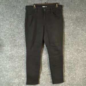 Old Navy Original Skinny Jeans‎ Womens 12 Black Mid Rise Stretch 480941-11 FL18